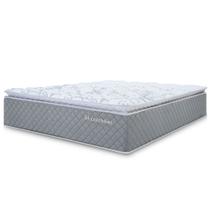 Colchão Casal Molas Ensacadas Pillow Top Premium Sleep Cinza 138x188cm BF Colchões