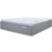 Colchão Casal Molas Ensacadas Pillow Top Premium Sleep Cinza 138x188cm BF Colchões