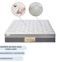 Colchão Casal Molas Ensacadas Sankonfort Sleep Fresh 138x188x30 (Super Confortável_