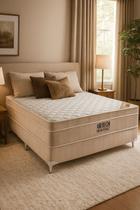Colchão Casal Ortobom Airtech Molas Ensacadas Pocket 138x188x25cm Ortopillow Bege Suporta 240kg D26 Firme