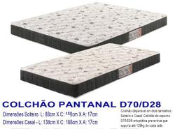 Colchão Casal Pantanal D70/D28 Firme Anjos Colchões Resistente Suporta 120 kg