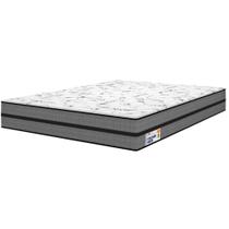 Colchão Casal Plumatex Ortovip D33 138x188x18cm Ortopédico Extra Firme Suporte 90kg por Pessoa Hipoalergênico Antiácaro One Side Cinza e Branco