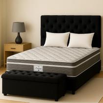 Colchão Casal PROBEL Evolution + Base Box + Painel + Calçadeira Conforto e Qualidade