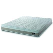 Colchão Casal Queen Espuma D33 Pillow Top Millenium 158x198x19cm Bege/Branco Hellen-Suporta 120KG Por Pessoa