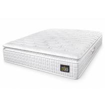 Colchão Casal Queen Espuma D45 Lazio Pillow Top 158x198x24cm Branco Hellen - Suporta Até 150 Kg Por Pessoa