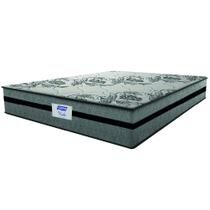 Colchão Casal Queen Gazin Com Molas Ensacadas Rubi 158x198x32cm Cinza/Preto - Suporta Até 120 Kg