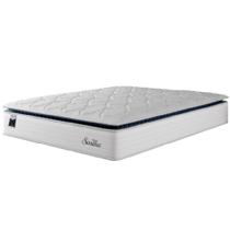 Colchão Casal Queen Molas Ensacadas Com Pillow Sevilha 158x198x33cm Branco/cinza Hellen Branco