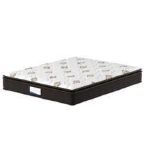 Colchão Casal Queen Molas Ensacadas Pillow Top Granville 158x198x28cm Probel Marrom-branco