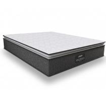 Colchão Casal Queen Molas Ensacadas Pillow Top Maximus 158x198x28cm Cinza/Branco Gazin - Suporta até 120Kg por Pessoa