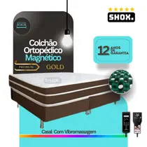 Colchão Casal Shox Gold Com Vibromassagem Ortopédico 188x138x020cm