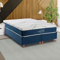 Colchão Casal Soft com Molas Ensacadas 158x198 Azul - Colchões Kappesberg