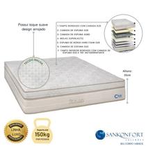 Colchão Casal Totalité Molas Superlastic Sankonfort 138x188x35 Linha Alta Maior Conforto e Qualidade