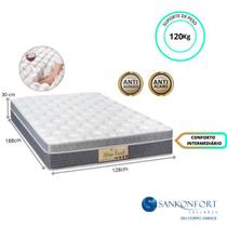Colchão Casal Viúva Sankonfort Sleep Fresh - Molas Ensacadas 128x188x30 - (Tratamento: Anti-ácaro e antialérgico)