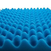 Colchão Casca De Ovo Antiescaras Caixa De Ovo Solteiro Cinza AZUL .