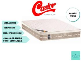 Colchão Castor Casal Padrão Viúva Premium Tecnopedic 128x188x30