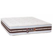 Colchão Castor Casal Silver Star Air Double Face Pocket Hibrido 138x188x34 Bege