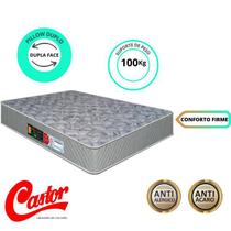 Colchão Castor D33 Sleep Max 158x198x25 - Dupla Face - Semi-Ortopédico - Tecido Algodão
