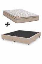 Colchão Castor Revolution Tecnopedic 30cm 138x188 e Base Casal 138x188x38 material sintético Bege