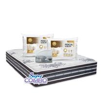 Colchão Castor Silver Star Híbrido Air Pkt Double Face King Size 193x203x34cm - Super combo feito pra você!