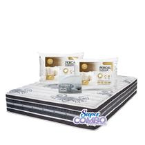 Colchão Castor Silver Star Híbrido Air Pkt Double Face Queen Size 158x198x34cm - Super combo feito pra você!