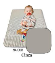Colchão Colchonete Para Atividade Bebê 90X60 Zíper Cinza