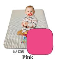 Colchão Colchonete Para Atividade Bebê 90X60 Zíper Pink