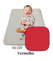 Colchão Colchonete Para Atividade Bebê 90X60 Zíper Vermelho - Gabriela Martin Enxovais