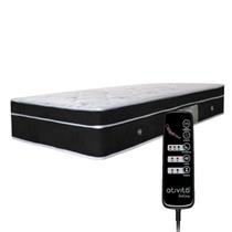 Colchão Com Controle Massageador Solteiro 0,88x1,88 cor Preto ALLMAG