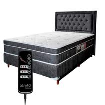 Colchão Com Massageador Casal 1,38x1,88 Base box Cabeceira ALLMAG