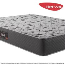 Colchão Composto Herval Casal Black, 25x138x188 cm, Bordado Colchão Composto Herval Casal Black, 25x138x188 cm, Bordado