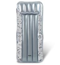 Colchão de ar com espreguiçadeira de piscina inflável POZA Large Silver