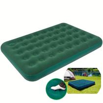 Colchão De Ar Inflavel Grande Casal Bomba Ar De Pé Embutido