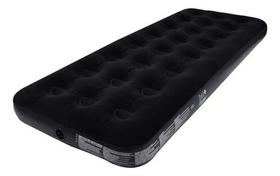 Colchão De Ar Inflável Grande Solteiro Com Kit Reparo 150kg Preto Bel Deluxe Comfort Black Edition
