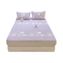 Colchão De Cama Refrescante Com Estampa Roxa, Lavável, Macio, Para O Verão, Ar Condicionado Para Colchão De Cama Refrescante Com Estampa Roxa, Lavável, Macio, Para O Verão, Ar Condicionado Para