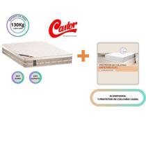 Colchão de Casal Castor Premium Tecnopedic 138x188x30 + Protetor Casal Impermeável
