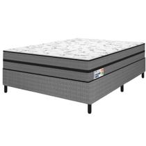 Colchão de Casal Ortopédico Ortovip Cinza Espuma D33 Extra Firme 138x188x18cm Hipoalergênico Antiácaro Suporta 90kg por Pessoa Smatz