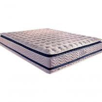 Colchão De Casal Paropas Queen Blue 198x158x32 Branco/azul Colchão De Casal Paropas Queen Blue 198x158x32 Branco/azul