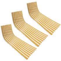 Colchão De Espreguiçadeira De Piscina Dupla-face Amarelo 3un Colchão De Espreguiçadeira De Piscina Dupla-face Amarelo 3un