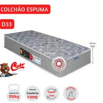 Colchão de Espuma Castor Solteiro King D33 Sleep Max 96x203x25 Medida Especial Mais Espaço Firmeza e Conforto para Dormir Melhor