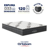 Colchão de Espuma D33 Ortobom Airtech Ortopillow 100 Casal 138 cm