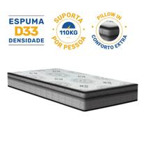 Colchão de Espuma D33 Pillow In Anjos Ortosleep Solteiro 78 Colchão de Espuma D33 Pillow In Anjos Ortosleep Solteiro 78