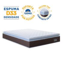Colchão de Espuma D33 Pillow Top Comfort Luxo Casal 138 cm Colchão de Espuma D33 Pillow Top Comfort Luxo Casal 138 cm