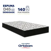 Colchão de Espuma D45 One Face Ortobom Airtech 150 D45 Solteiro 78 cm