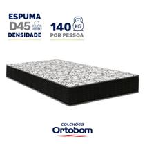 Colchão de Espuma D45 One Face Ortobom Airtech 150 D45 Solteiro 88cm
