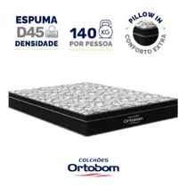 Colchão de Espuma D45 Ortobom Airtech Ortopillow 150 Casal 138 cm