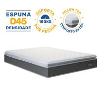 Colchão de Espuma D45 Pillow Top Fort Comfort Queen 158 cm - Lucas Colchões