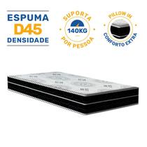 Colchão de Espuma D45 PillowIn DAngelis OrtoConfort Solteiro 88 Colchão de Espuma D45 PillowIn DAngelis OrtoConfort Solteiro 88