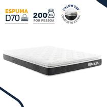 Colchão de Espuma D70 Pillow Top Ortopédico Ultra D70 Casal 138cm