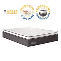 Colchão de Molas Ensacadas Euro Pillow Ultragel Luxo Queen 158 cm Colchão de Molas Ensacadas Euro Pillow Ultragel Luxo Queen 158 cm