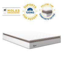 Colchão de Molas Ensacadas Pillow Top Neve Queen 158 cm Colchão de Molas Ensacadas Pillow Top Neve Queen 158 cm